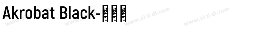 Akrobat Black字体转换